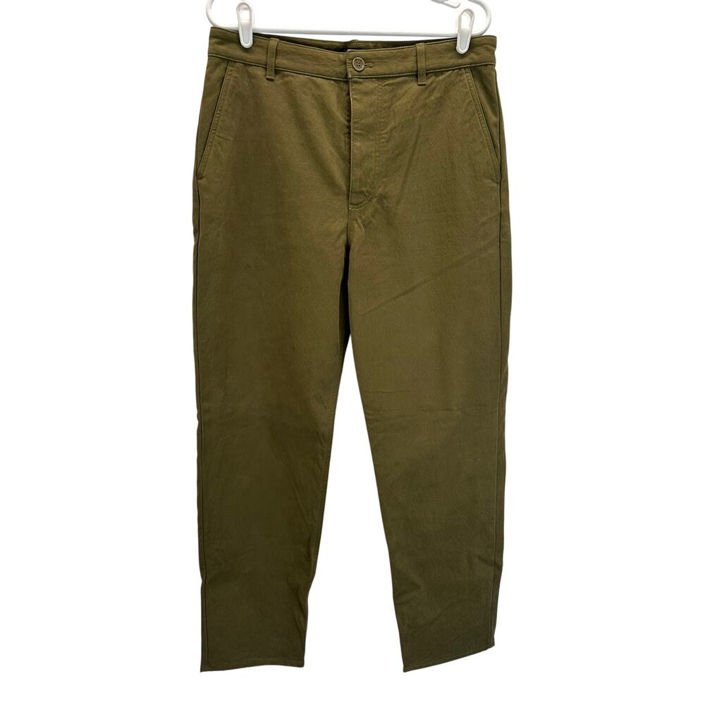 COS Olive Green Straight-Leg Pants